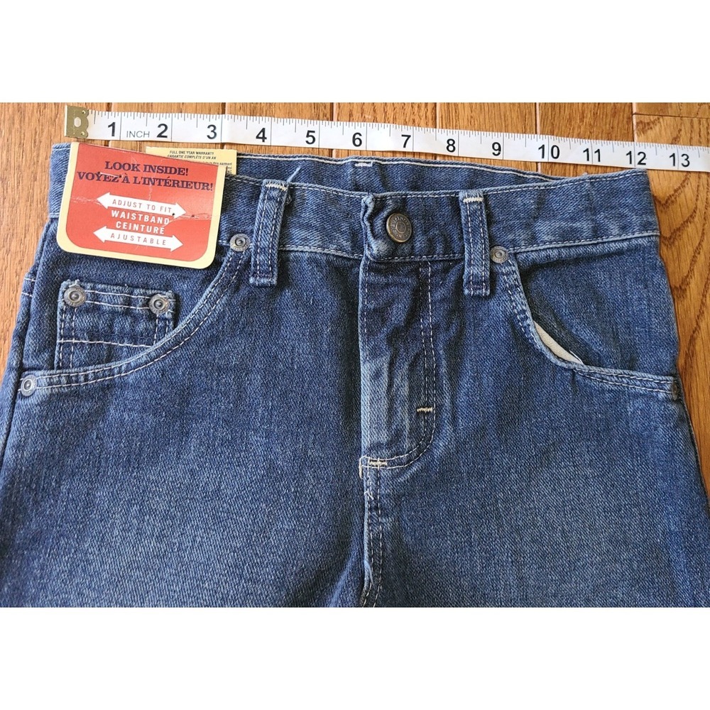 NWT Wrangler Denim jeans pants Youth Adjustable Waist Loose Cut Sz 7